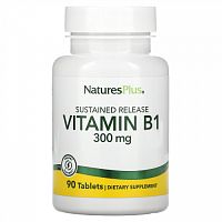 Nature's Plus, витамин В1, 300 мг, 90 таблеток