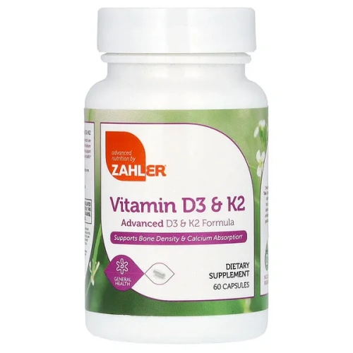 Zahler, Vitamin D3 &amp; K2, 60 Capsules