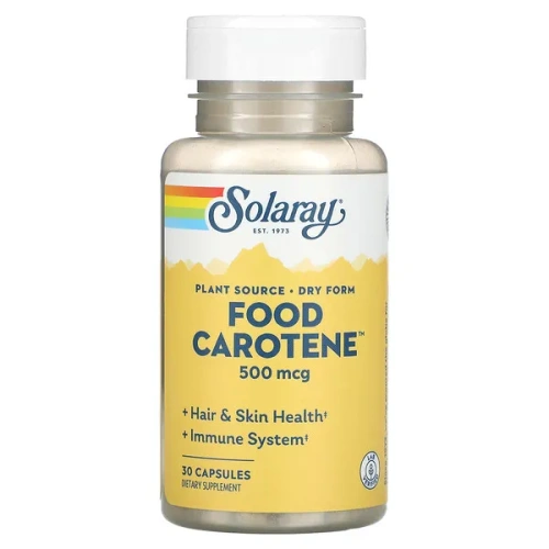 Solaray, Food Carotene, 500 mcg , 30 Capsules