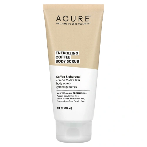 Acure, Energizing Coffee Body Scrub, 6 fl oz (177 ml)