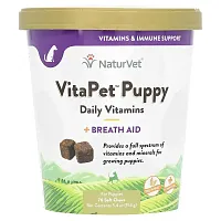 NaturVet, VitaPet Puppy, Daily Vitamins + Breath Aid, For Puppies, 70 Soft Chews, 5.4 oz (154 g)