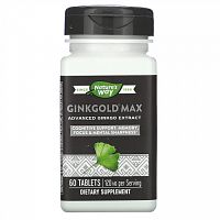 Nature's Way, Ginkgold Max, 120 мг, 60 таблеток