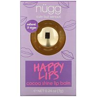 Nugg, Happy Lips, Cocoa Shine Lip Balm, 0.24 oz (7 g)