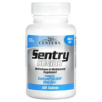 21st Century, Sentry Senior, Multivitamin &amp; Multimineral Supplement, Men&#x27;s 50+, 100 Tablets