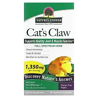 Nature&#x27;s Answer, Cat&#x27;s Claw, 1,350 mg, 90 Vegetarian Capsules (450 mg per Capsule)