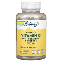 Solaray, Timed Release Vitamin C with Rose Hips &amp; Acerola, 500 mg, 250 VegCaps