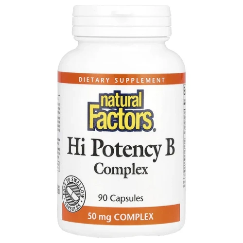 Natural Factors, Hi Potency B Complex, 90 Capsules