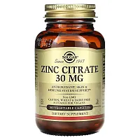 Solgar, Zinc Citrate, 30 mg, 100 Vegetable Capsules