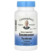 Christopher&#x27;s Original Formulas, Immune System Formula, 400 mg, 100 Vegetarian Caps (200 mg Per Cap)