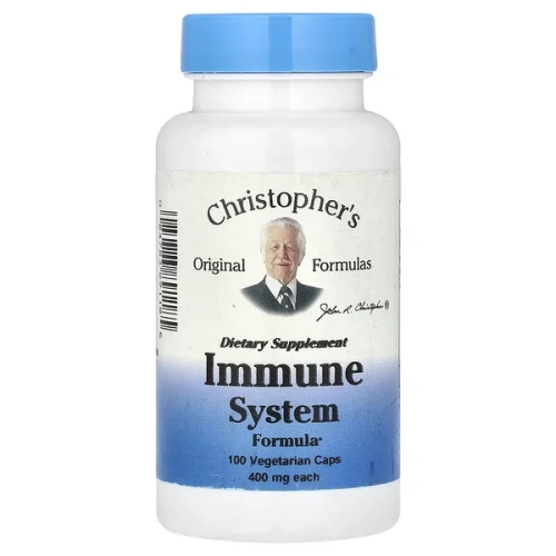 Christopher&#x27;s Original Formulas, Immune System Formula, 400 mg, 100 Vegetarian Caps (200 mg Per Cap)