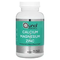 Qunol, Calcium + Magnesium + Zinc, 180 Tablets