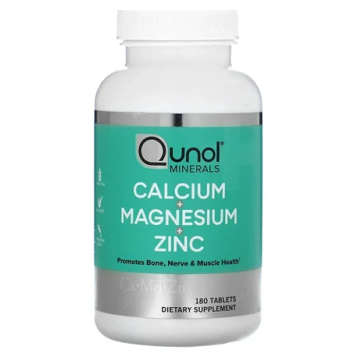 Qunol, Calcium + Magnesium + Zinc, 180 Tablets