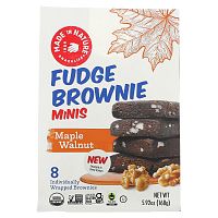 Made in Nature, Fundge Brownie Minis, кленовый орех, 8 пирожных, 168 г (5,92 унции)