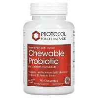 Protocol for Life Balance, Chewable Probiotic, For Children and Adults, 2 Billion, 90 Chewables