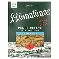 Bionaturae, Gluten Free Rice &amp; Lentil Pasta, Penne Rigate, 12 oz (340 g)