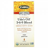 Flora, Udo's Choice, Udo's Oil, смесь 3, 6, 9, 946 мл (32 жидк. унции)