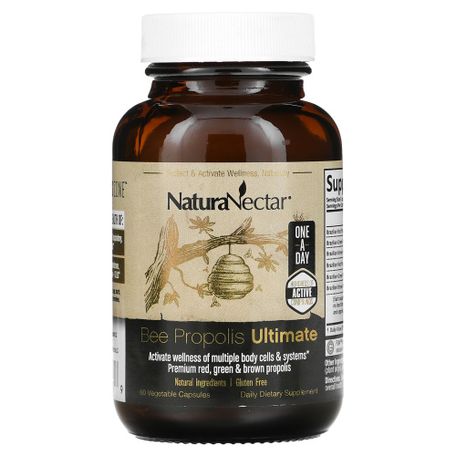 NaturaNectar, Bee Propolis Ultimate, 60 вегетарианских капсул фото 3