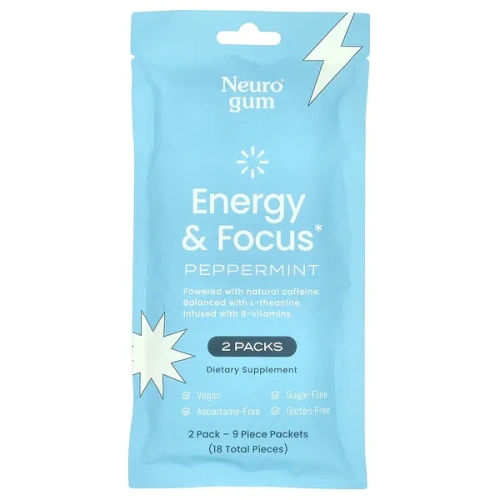 NeuroGum, Energy &amp; Focus, Peppermint, 2 Packs