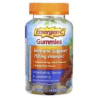 Emergen-C, Immune Support Gummies, Strawberry, Lemon &amp; Blueberry, 45 Gummies