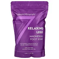 Seven Minerals, Relaxing Legs, Magnesium Foot Soak, Orange, Cedarwood &amp; Lavender, 3 lb (1.36 kg)