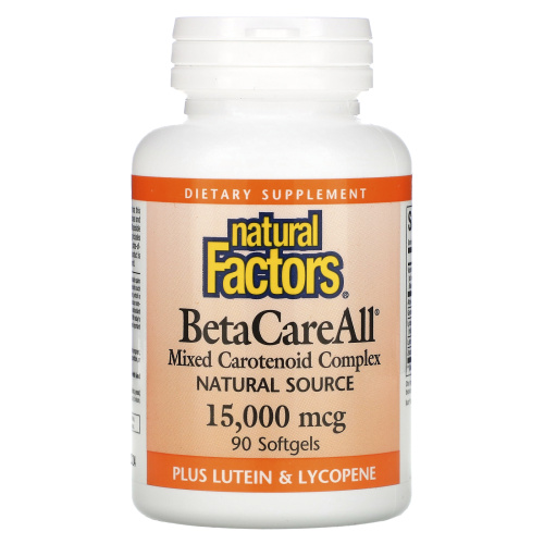 Natural Factors, BetaCareAll, 15 000 мкг, 90 капсул