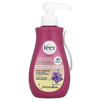 Veet, Gel Cream Hair Remover, Sensitive, Aloe &amp; Violet Blossom Fresh Smell, 13.5 fl oz (400 ml)