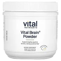 Vital Nutrients, Vital Brain Powder, Lemon, 6.3 oz (180 g)