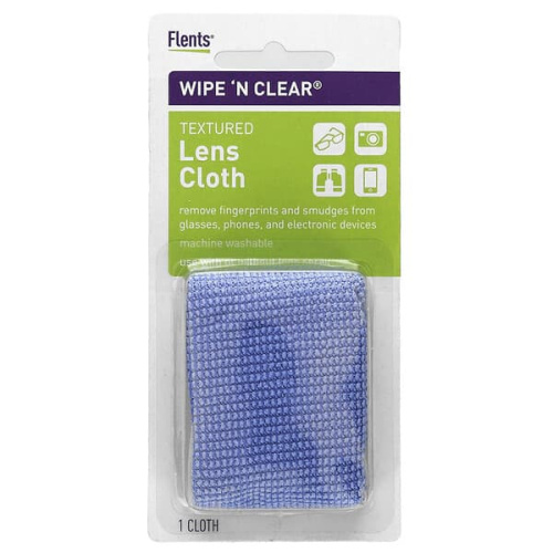 Flents, Wipe &#x27;N Clear, Textured Lens Cloth, 1 Cloth