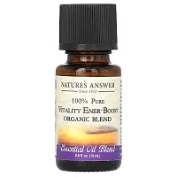 Nature&#x27;s Answer, 100% Pure Organic Essential Oil Blend, Vitality Ener-Boost, 0.5 fl oz (15 ml)