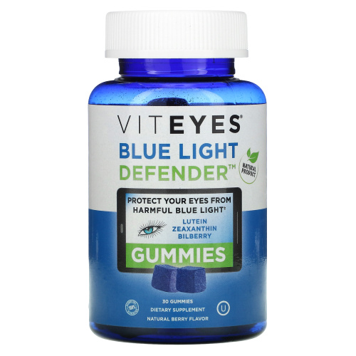 Viteyes, Blue Light Defender, натуральные ягоды, 30 жевательных таблеток