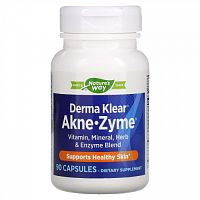 Nature's Way, Derma Klear Akne-Zyme, для здоровья кожи, 90 капсул