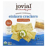 Jovial, Органические крекеры на закваске, без добавок, 128 г (4,5 унции)