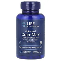 Life Extension, Optimized Cran-Max, Cranberry Whole Fruit Concentrate With Ellirose, 60 Vegetarian Capsules