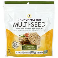 Crunchmaster, Multi-Seed, хрустящие рисовые крекеры, розмарин и оливковое масло, 113 г (4 унции)