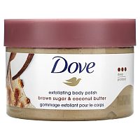 Dove, Отшелушивающий лак для тела, коричневый сахар и кокосовое масло, 298 г (10,5 унции)