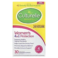 Culturelle, Probiotics, Women&#x27;s 4 in 1 Protection, 30 Once Daily Vegetarian Capsules