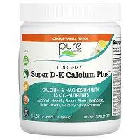 Pure Essence, Ionic-Fizz, Super D-K Calcium Plus, Orange-Vanilla, 14.82 oz (420 g)