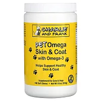 Charlie and Frank, Pet Omega Skin &amp; Coat with Omega-3, For Cats &amp; Dogs, 180 Soft Chews, 18 oz (513 g)