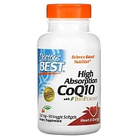 Doctor&#x27;s Best, High Absorption CoQ10 with BioPerine, 300 mg, 90 Veggie Softgels