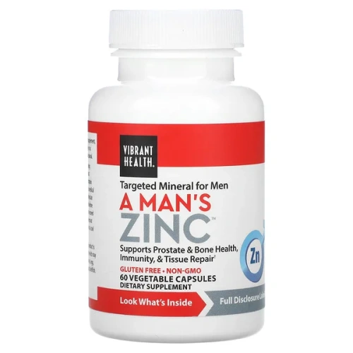 Vibrant Health, A Man&#x27;s Zinc, 60 Vegetable Capsules