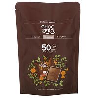 ChocZero, порционный темный шоколад, 50% какао, без сахара, 10 шт., 100 г (3,5 унции)