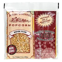 Amish Country Popcorn, Perfect Portions 3 in 1 Popcorn Pack, Medium Yellow, 5.5 oz (156 g)