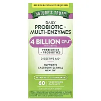 Nature&#x27;s Truth, Daily Probiotic + Multi-Enzymes, 60 Vegetarian Capsules