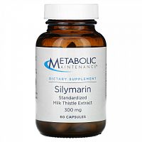 Metabolic Maintenance, Силимарин, стандартизированный экстракт расторопши, 300 мг, 60 капсул