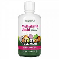 NaturesPlus, Source of Life, Animal Parade, жидкие мультивитамины для детей, вкус тропических ягод, 900 мл (30 жидк. унций)