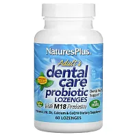 NaturesPlus, Adult&#x27;s Dental Care Probiotic, Peppermint , 60 Lozenges