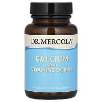 Dr. Mercola, Calcium with Vitamins D3 &amp; K2, 30 Capsules