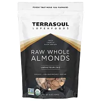 Terrasoul Superfoods, Raw Whole Almonds, Unpasteurized, 16 oz (454 g)