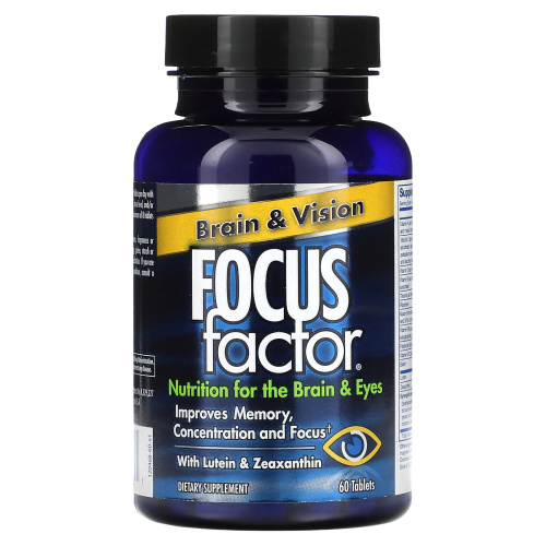 Focus Factor, Brain & Vision, 60 таблеток фото 3