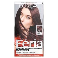 L&#x27;Oréal, Feria, Multi-Faceted Shimmering Colour, 36 Chocolate Cherry, 1 Application